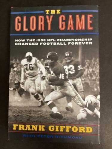 Френк Гифорд потпиша книга Слава игра HCB NY Giants Football Autograph Hof JSA - NFL автограмираше разни предмети