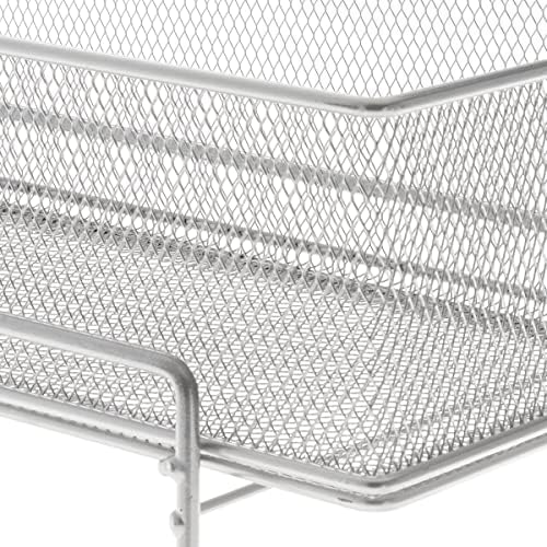 YBM Home Silver 2 Tier Mesh Sliding Spice и Souces Casher Cabination Organizer Draight 2304