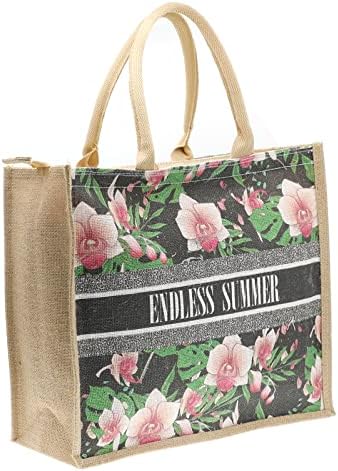 Cioou голема торба со слама тота за жени ратан ткаена торба со плажа летни обоени ленти со вреќи за раменици