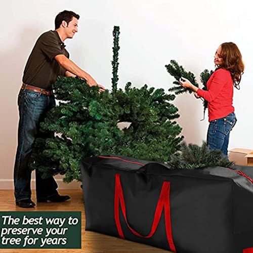Зелена Божиќна Торба за Складирање, торба за складирање водоотпорни кутии за венци за складирање Силни Рачки вреќи за складирање