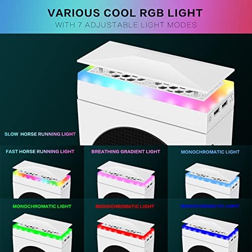 RGB Вентилатор За Ладење За Xbox Серија S Со Капак За Прашина, Ceanius Систем За Ладење Со Шарени LED Светло, Филтер за Прашина &засилувач;