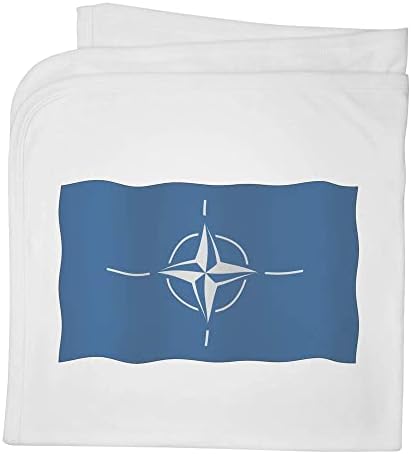 Azeeda 'мавтајќи со знамето на Nato' памучно бебе ќебе/шал