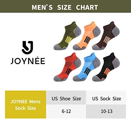 ЏОЈН Менс Атлетик Глуждот Спорт Трчање Ниско Намалување На Јазичето Чорапи За Мажи 6 Пара Големина На Чорап 10-13