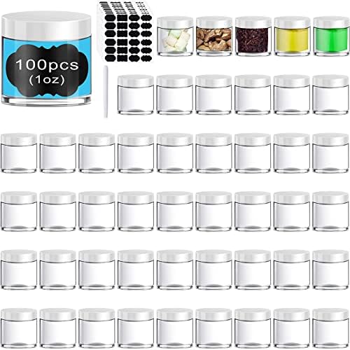 Потчен 100 Сет Пластични Тегли Шминка Патување Шминка Контејнер Со Капаци Контејнери За Складирање На Лигите За Креми Тоалети