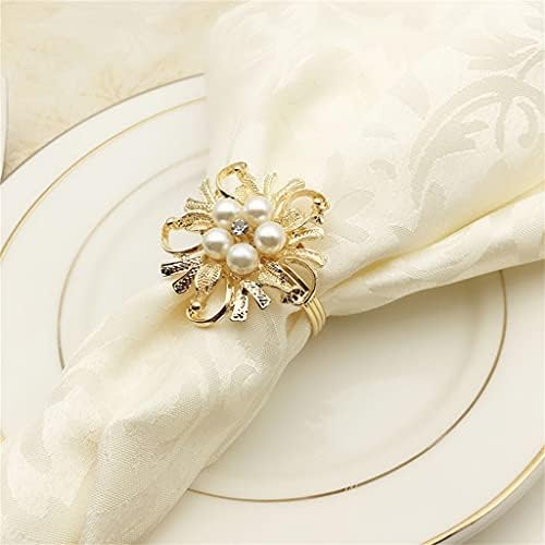 Lyе прстен на салфетка 10 парчиња хотелски салфетки за торбички цвет салфетка прстен украс декорација на прибор за јадење (боја: