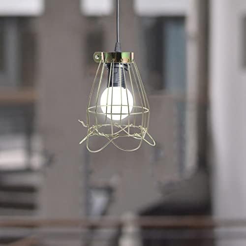 Beaupretty тавански вентилатор Обвинува DIY метална жица кафез Индустриска прилагодлива светло за ламба за ламби за ламба за шипка 4 парчиња