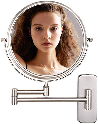 Lianxiao - Wallид за огледало за шминка, монтиран, 360 ротација бесплатно преносен, идеален за примена на шминка, носење контакти