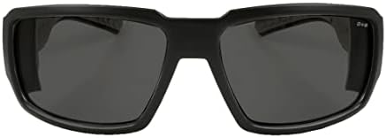 Boogie Bomb BG103 Лебдечки безбедносни очила за сонце: мат црна рамка, леќи за безбедност на чад, без лизгање на сива пена, ANSI