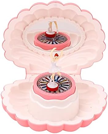 Lkyboa Dancing Ballet Shell Shell Music Box со лесен филер за порибување на Божиќ за деца (боја: розова, големина