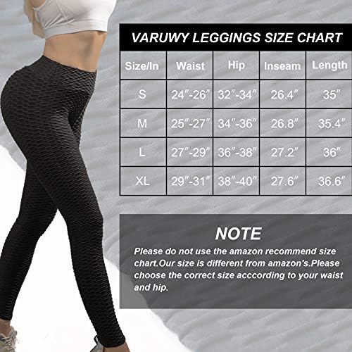 Varuwy женски високи половини јога панталони тик ток задник кревање анти -целулитни тренинзи за тренингот хеланки