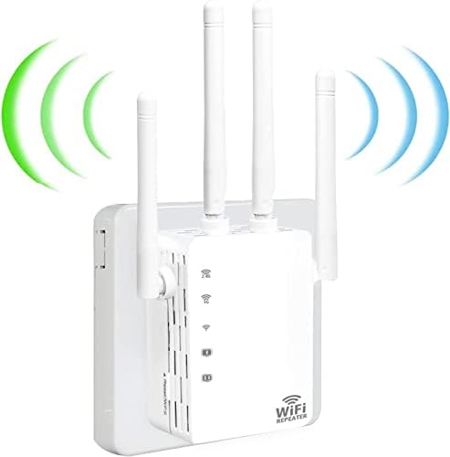 WiFi Extender, WiFi Booster 1200Mbps WiFi 2.4 & 5GHz двоен опсег WiFi сигнал силен прониклив 35 уреди 4 режими 1-Tap Setup ， 4