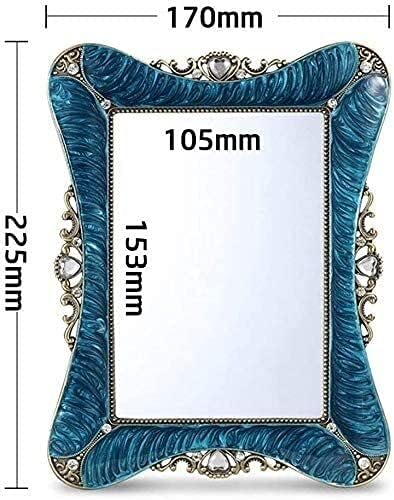 Огледало за шминка за козметичко огледало на Атај, метална десктоп во европски стил еднострано суета огледало мало огледало