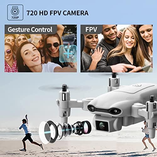 UJIKHSD мини дрон за деца со 720p HD камера FPV Video Video RC Quadcopter хеликоптер за возрасни почетници Играчки подароци, одржување