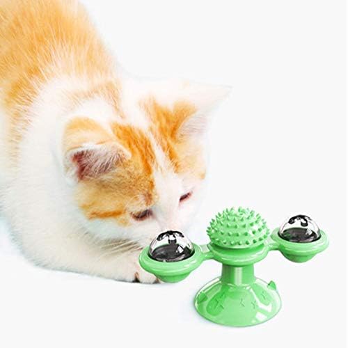 Genericbrands ветерница мачка играчка играчка за задевање миленичиња играчка играчка гребење мачки мачки четка за коса смешно зелена