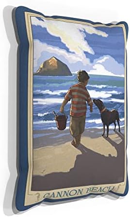 Канон плажа момче куче западно платно фрли перница за кауч или тросед дома и канцеларија од Ала Прима Сликарство од уметникот anоан Колман