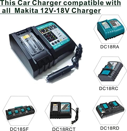 Компатибилен со Makita DC18SE 18 Volt Li-Ion Nickel Metal Hydride Optimum Automotive Charger, Charger Blue возила, Coar Battery Charger