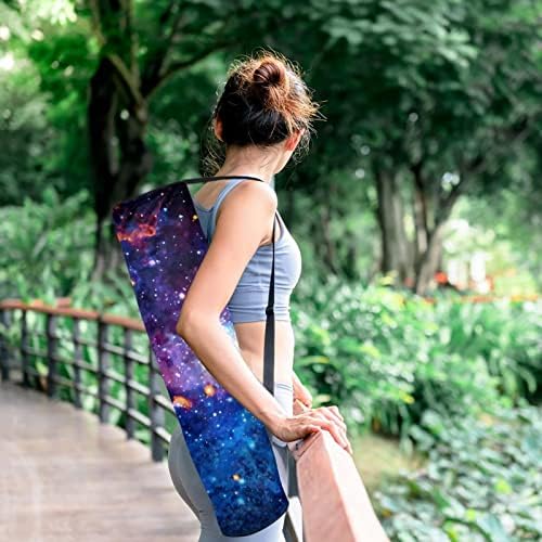 Galaxy Starry Sky Yoga Mat носач торба со лента за рамо од јога мат торба торба торба плажа торба