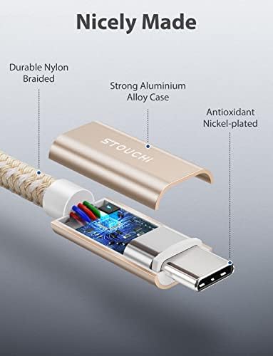 Кабел за продолжување на CTOUCHI USB C 3.3FT/1M, PSVR2 продолжен кабел Тип Ц 3.2 Машко до женско брзо полнење и трансфер на
