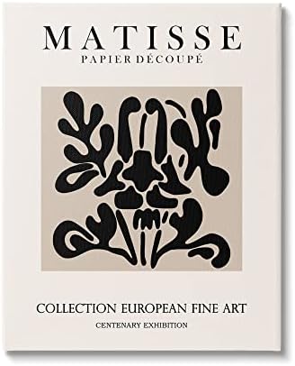 Апстрактни индустрии за апстрактен современ црн цветен дизајн Матис типографија, дизајн од Рос Русева, надвор од бела боја, 24 x 30