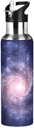 Глафиски простор Галакси 32 мл шише со вода, шише со вода со слама капаци изолиран не'рѓосувачки челик за трчање спортски патувања за патувања
