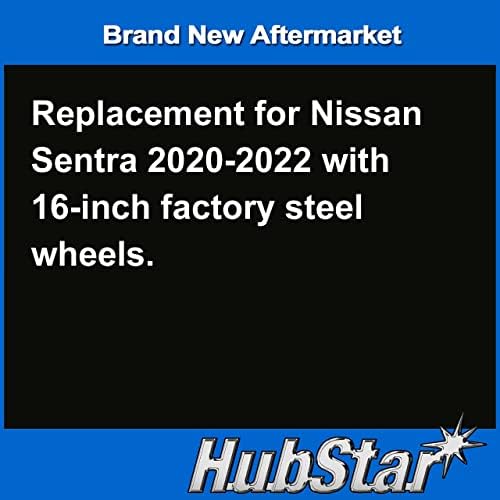 Замена на Hubstar Premium Hubcap за Nissan Sentra 2020-2022, 16-инчен реплика на тркалото 53102