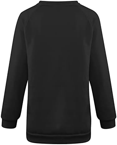 Кошули со долги ракави за жени, излегувајќи врвови за жени графички маички со џемпери на екипажот пролетна облека за жени 2023 кошула