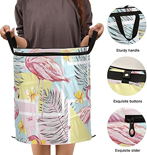 Фламинго се појавува алишта за перење алишта со капакот за преклопување на капакот за склопување торба за перење алишта за кампување пикник бања