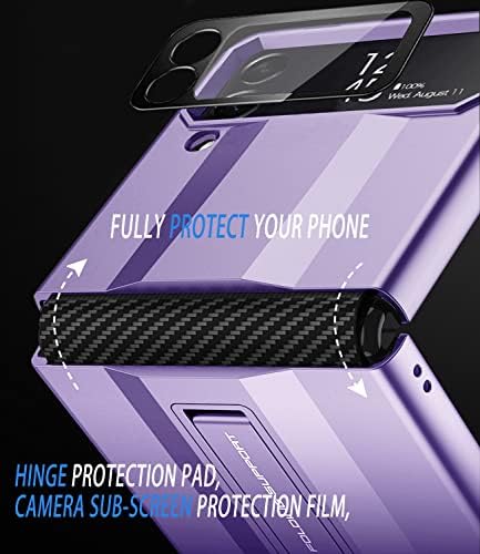 Cocoing За Samsung Galaxy Z Flip 4 Случај, Со Уред За Заштита На Шарки И Заштитник На Екранот На Фотоапаратот, Со Прилагодлив