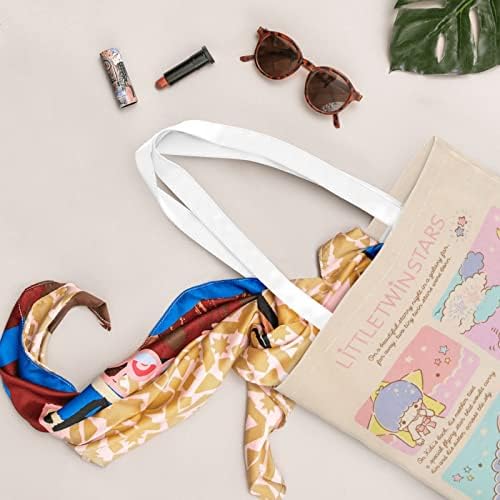 Tawvnuh аниме торба торба за жени и девојки симпатична естетика козметичка торба за еднократна употреба платно за шминка торба