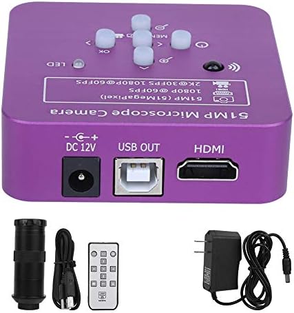 51MP HDMI микроскоп камера Дигитален микроскоп Видео камера Индустриски електронски USB микроскоп 120X C монтирање на леќи со далечински управувач