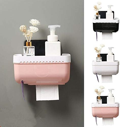 Zheinj Wallид монтиран за тоалетна хартиена хартија држач за бања за кутии за бања водоотпорен водоотпорен рак за инсталирање