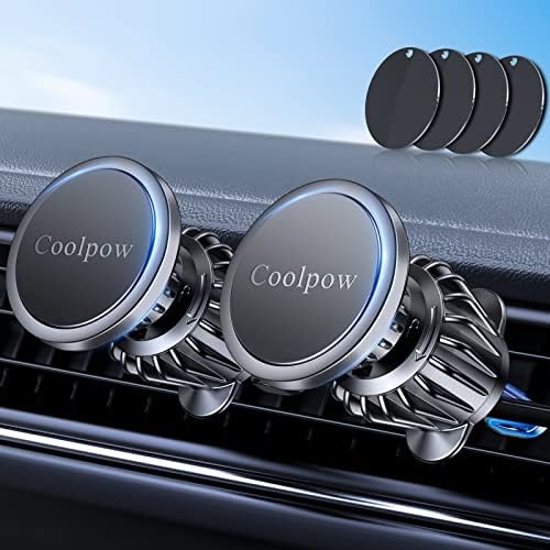 CoolPow 【2-пакет】 држач за магнетски телефон за вентил за автомобили