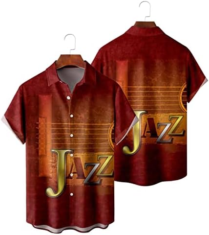 Менс модни кошули за западни кошули дизајн кошула за мажи кои работат кошула гроздобер копче до кошули печатени хавајски