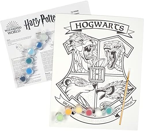 Димензии боички работи Хогвортс Хари Потер Боја по комплет за број за возрасни и деца, готов проект 11 „x 14“, повеќебојни 15 парчиња