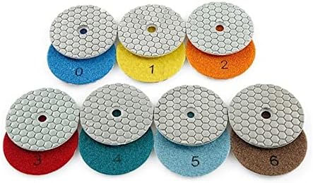 Лемил 5 инчи 125 мм суви/влажни дијамантски влошки за полирање Флексибилни дискови за мелење за дискови за пескарење со мермер од мермер