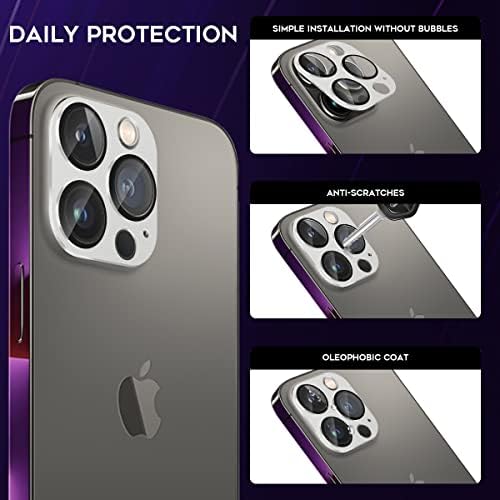 Орзеро Премиум Заштитник На Објективот На Камерата Компатибилен за iPhone 13 Pro, iPhone 13 Pro Max, Метал и Флексибилно Стакло