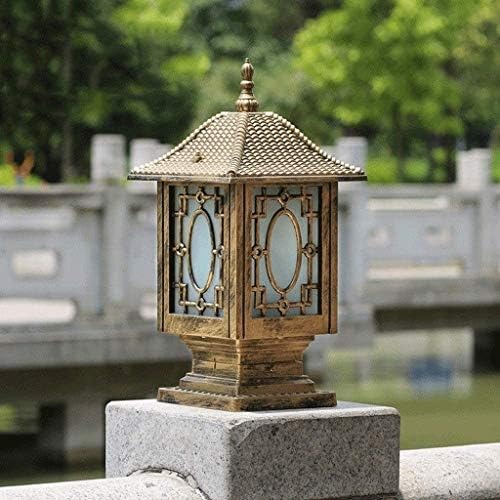 ламба за глава на колона без лого, водоотпорна ламба за столб на вратите на отворено, креативна градина на отворено двор