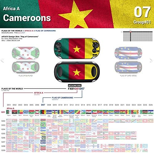 Sony PlayStation Вита Дизајн Кожата знаме На Камерун Налепница Налепница За PlayStation Вита