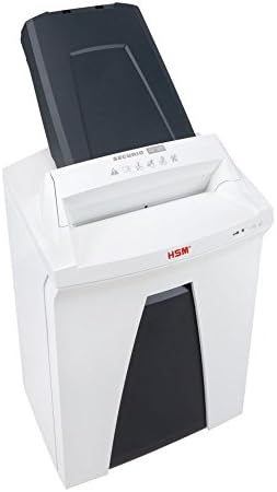 HSM Securio AF300 L5 крос-пресечен уништувач со автоматска храна за хартија; Парчиња до 300 автоматски/7 рачно; 9 галон капацитет