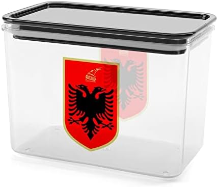 Грб На Албанија. Контејнер За Складирање Храна Пластични Јасни Кутии За Складирање Со Капак За Заптивка