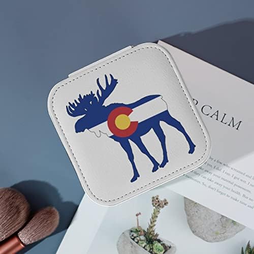 Колорадо Знаме Лос Кутија За Накит Организатор Дисплеј Кутија За Складирање Подарок За Жени Девојки Обетки Ѓердан Прстени Патување Секојдневна
