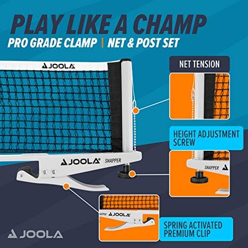 Joola snapper Професионална табела Тенис Нето и Постави сет - Преносно и лесно поставување 72 Регулатива големина пинг -понг