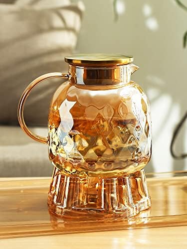 Овошен чајник Англиски попладневен чај поставен чај отпорен на топлина стаклена свеќа за греење чај чај сет кујнски јадење