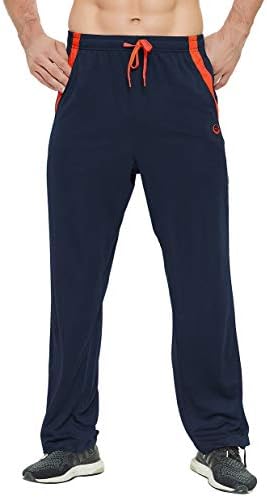 Атлетик пантолона за мажи Е-Сурпа со џебови отворено дно џемпери за вежбање мажи, вежбање, трчање