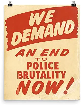 Бараме Крај На Полициската Бруталност Сега! Граѓански Права Гроздобер Печатење Постер
