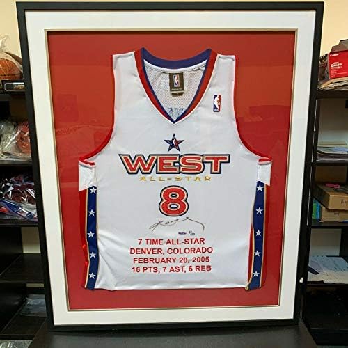 Коби Брајант го потпиша 2005 година, starвезда игра Jerseyерси Уда Горна палуба COA - Автограмирана дресови во НБА