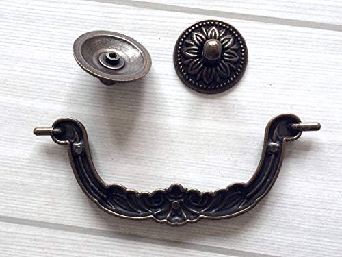 Гроздобер стил на облекување копче за влечење фиоки влече рачки темни антички месинг рустикален кабинет кујнски кабинет врата рачка