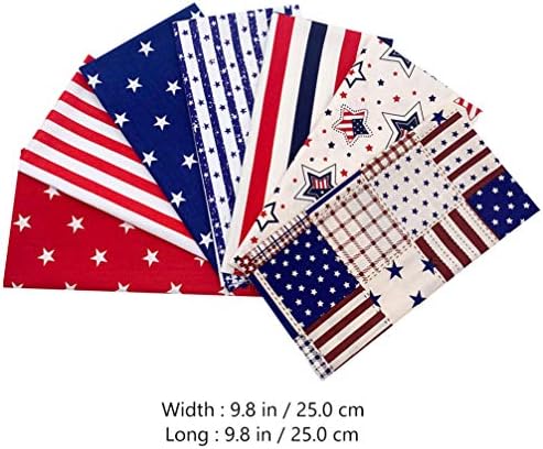 Крпеница од памучна Ткаенина од американско Знаме: 7 парчиња Ватирана Лента За Независност ТКАЕНИНИ ЗА Шиење ЗНАМЕ На САД Патриотска