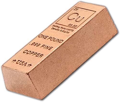 Единствени метали - 1 фунта бакарна лента за хартија - 999 Дизајн на чиста хемија со сертификат за автентичност