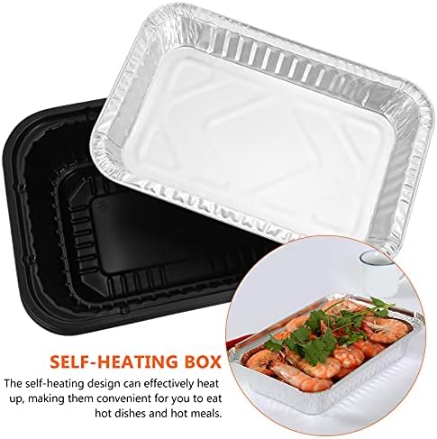 10 парчиња за еднократна употреба само-греење BBQ кутии Практични кутии за пакување на кутии за дома